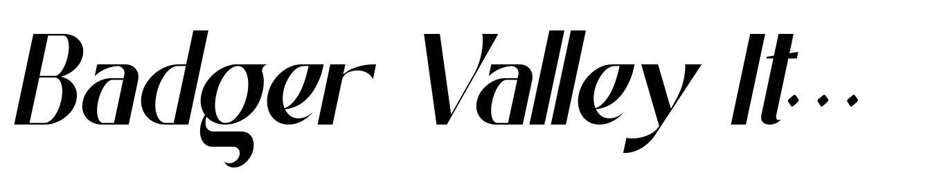 Badger Valley Italic